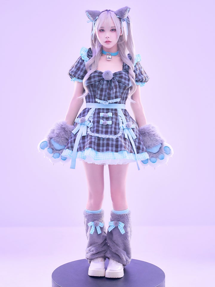 【3点セット】vanityME. × MIYANISHIYAMA おすましネコちゃんドレス ブルー vcsct-260152-2-ac