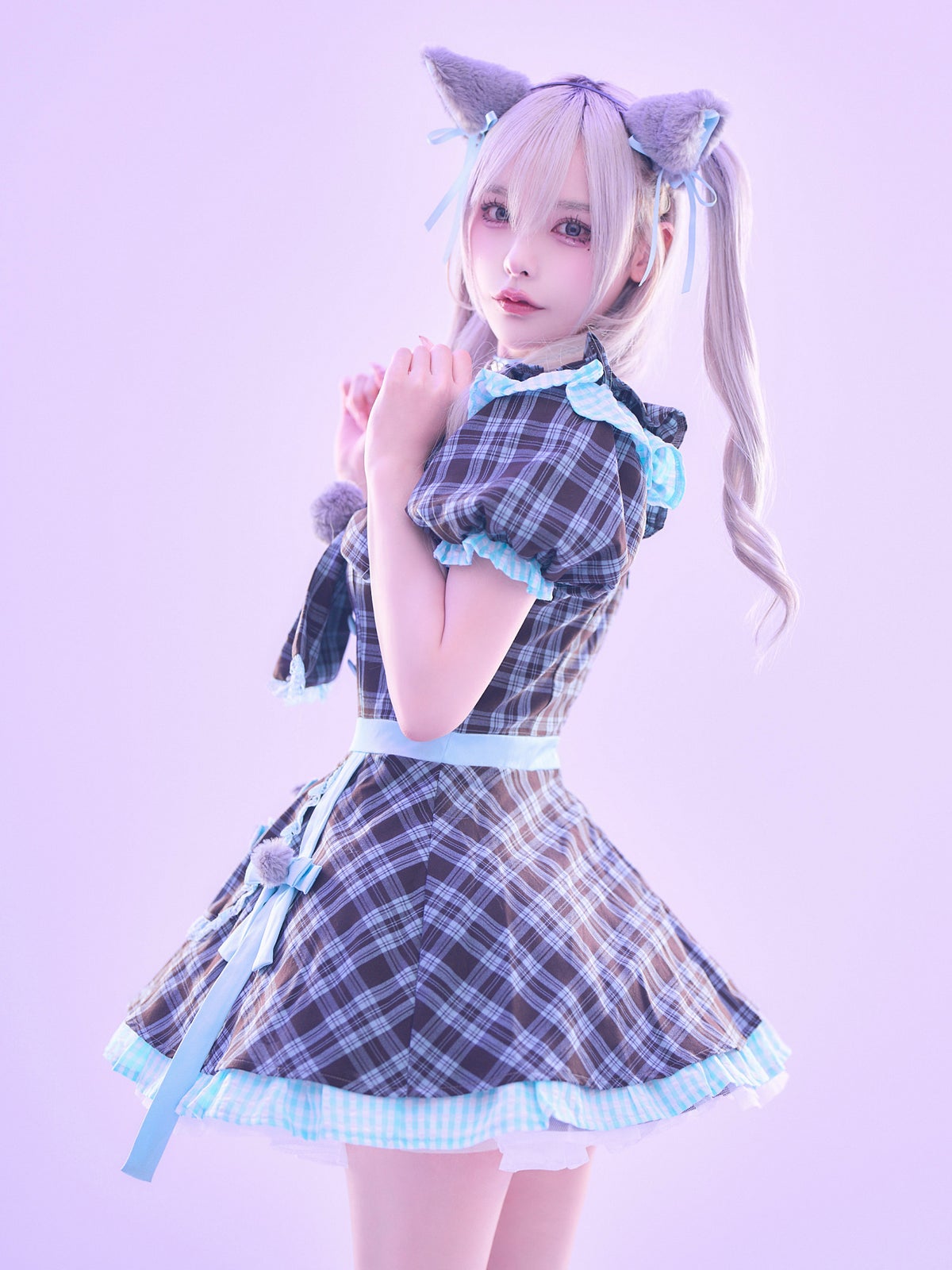 【3点セット】vanityME. × MIYANISHIYAMA おすましネコちゃんドレス ブルー vcsct-260152-2-ac