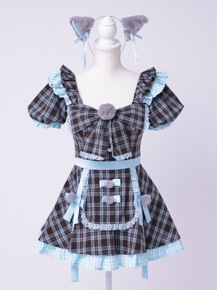 【3点セット】vanityME. × MIYANISHIYAMA おすましネコちゃんドレス ブルー vcsct-260152-2-ac