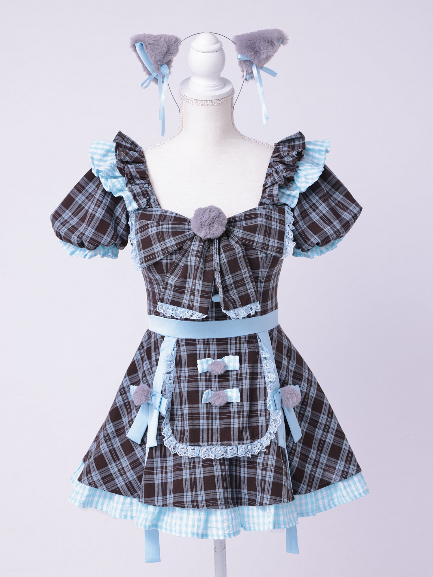 【3点セット】vanityME. × MIYANISHIYAMA おすましネコちゃんドレス ブルー vcsct-260152-2-ac