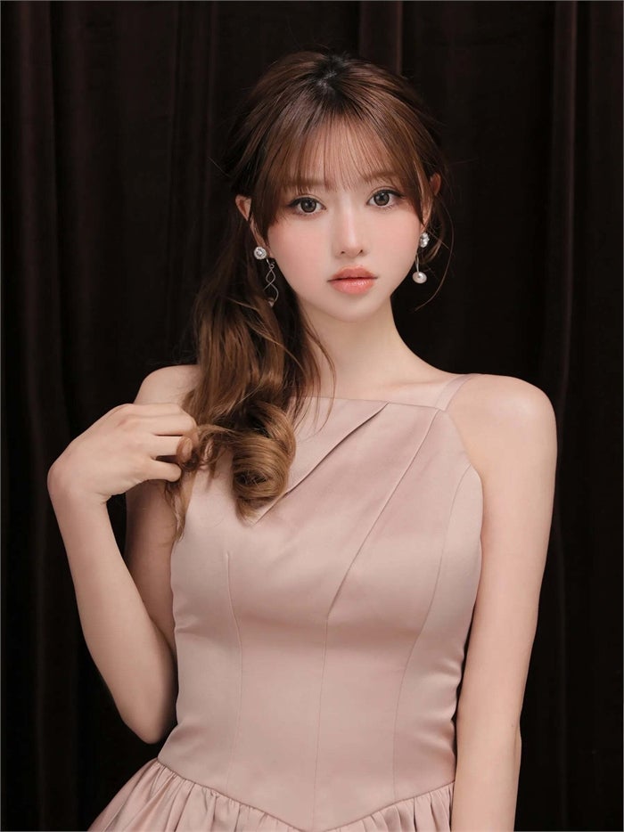 ROBE de FLEURS ローブドフルール サテンキャミバルーンミニキャバドレス fm4671-c