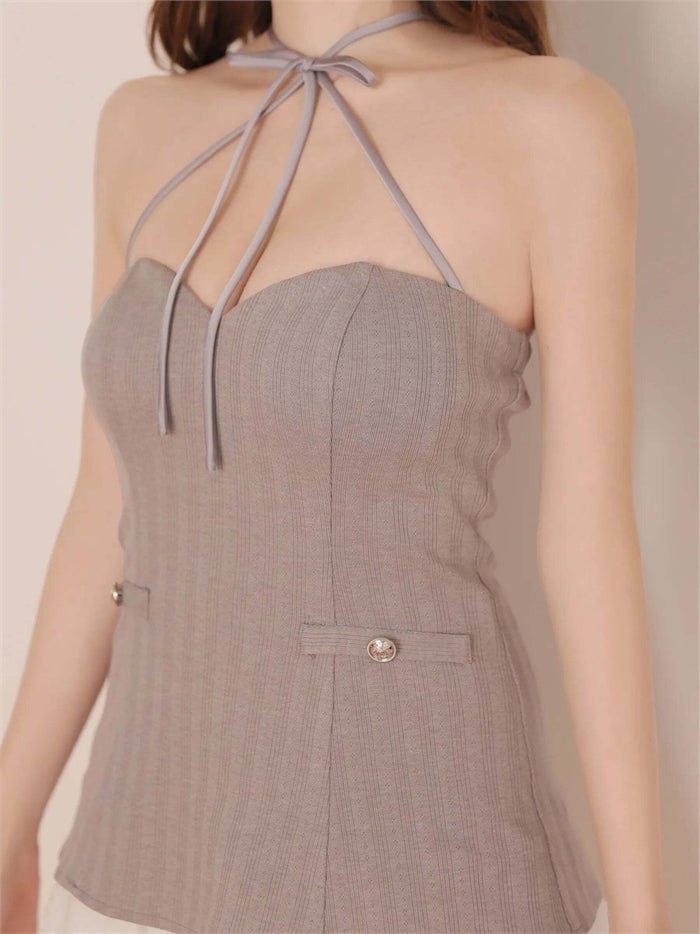 ROBE de FLEURS ローブドフルール リボンニットチュールフレアミニキャバドレス fm4199-c