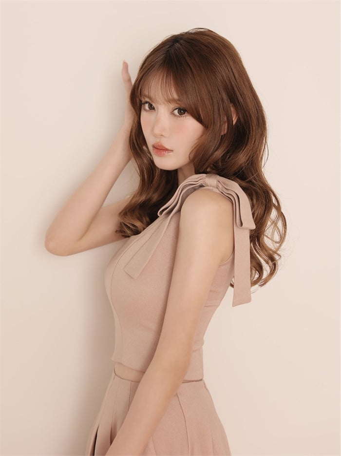 ROBE de FLEURS ローブドフルール リボンワンショルセットアップミニキャバドレス fm4384-c