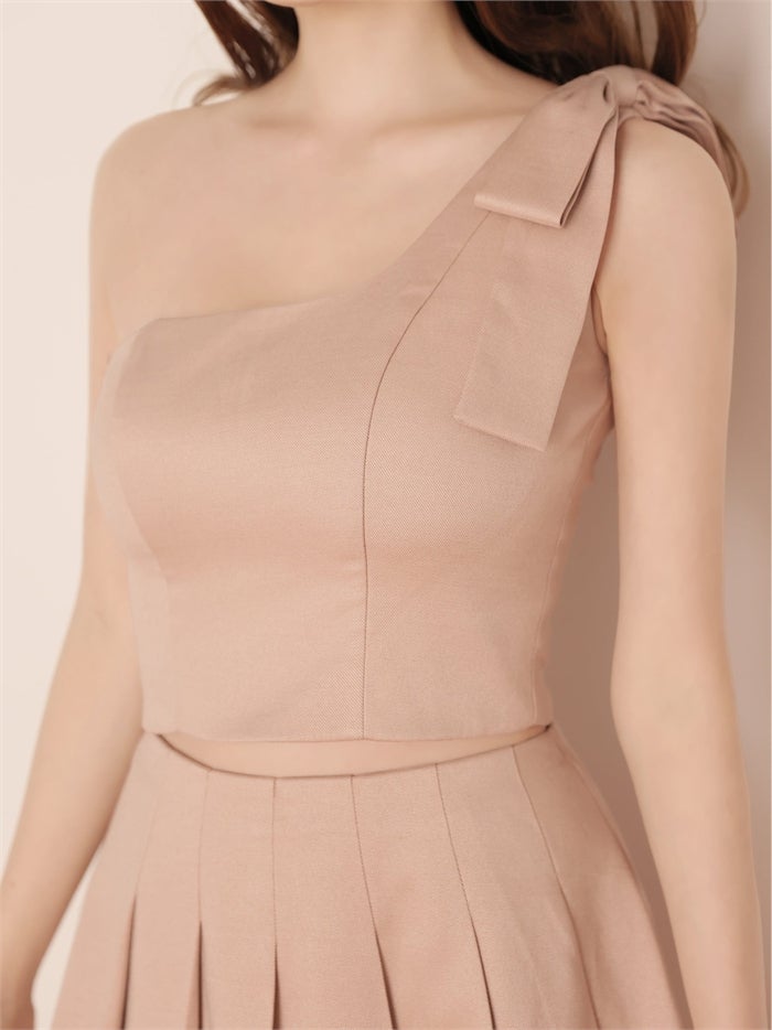 ROBE de FLEURS ローブドフルール リボンワンショルセットアップミニキャバドレス fm4384-c