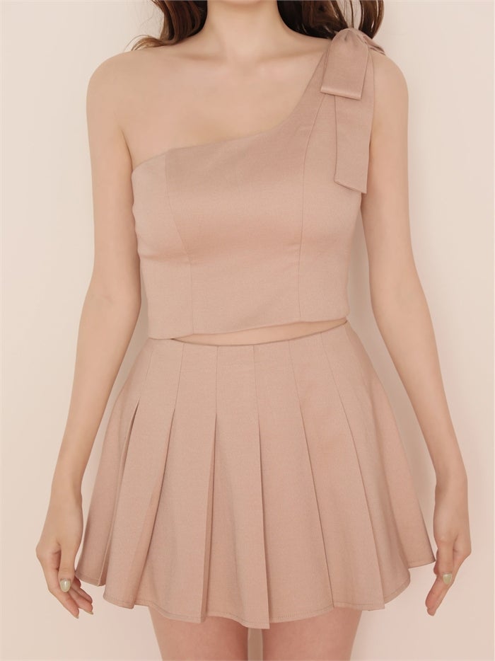 ROBE de FLEURS ローブドフルール リボンワンショルセットアップミニキャバドレス fm4384-c