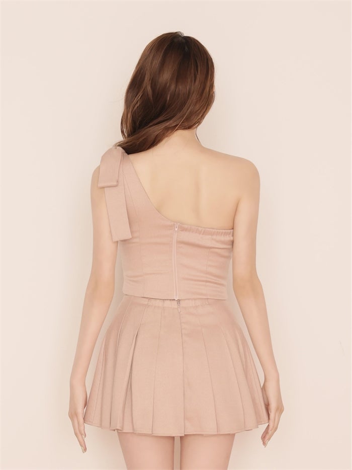 ROBE de FLEURS ローブドフルール リボンワンショルセットアップミニキャバドレス fm4384-c