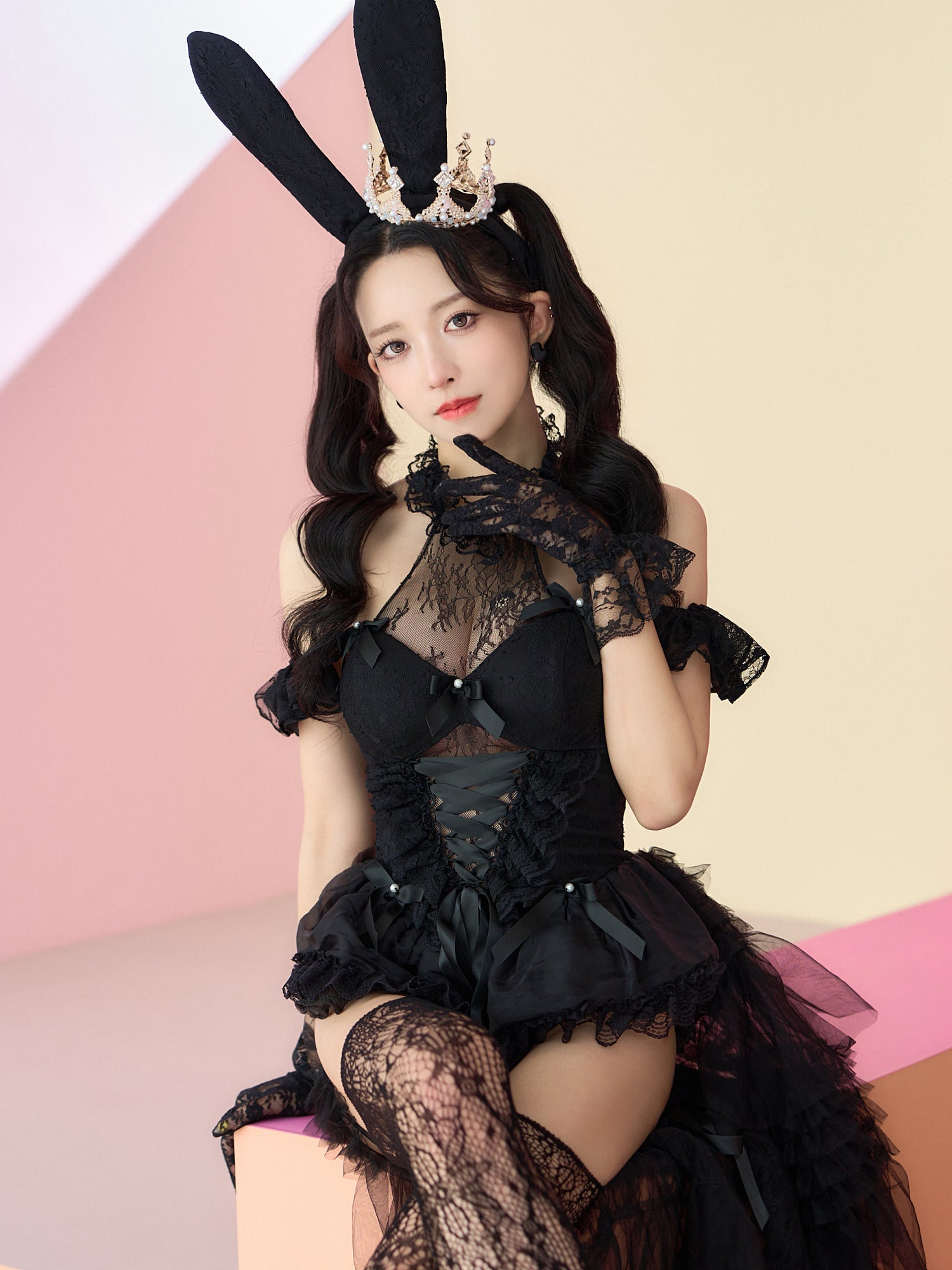 【4点セット】10th BUNNY Black Lace Limited Edition バニーガール vcsbn-260159-ac