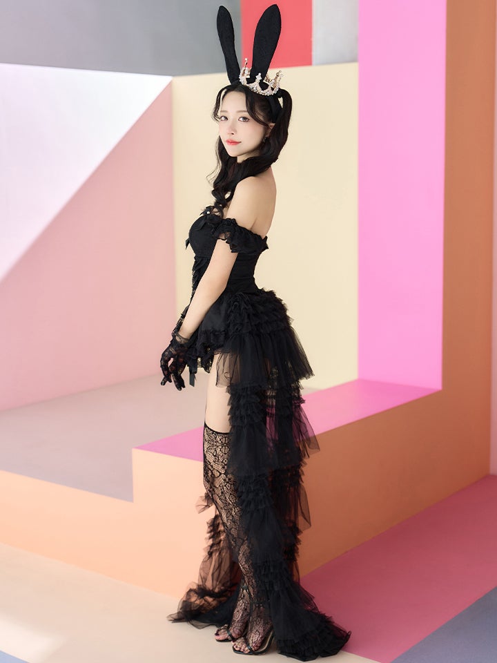 【4点セット】10th BUNNY Black Lace Limited Edition バニーガール vcsbn-260159-ac