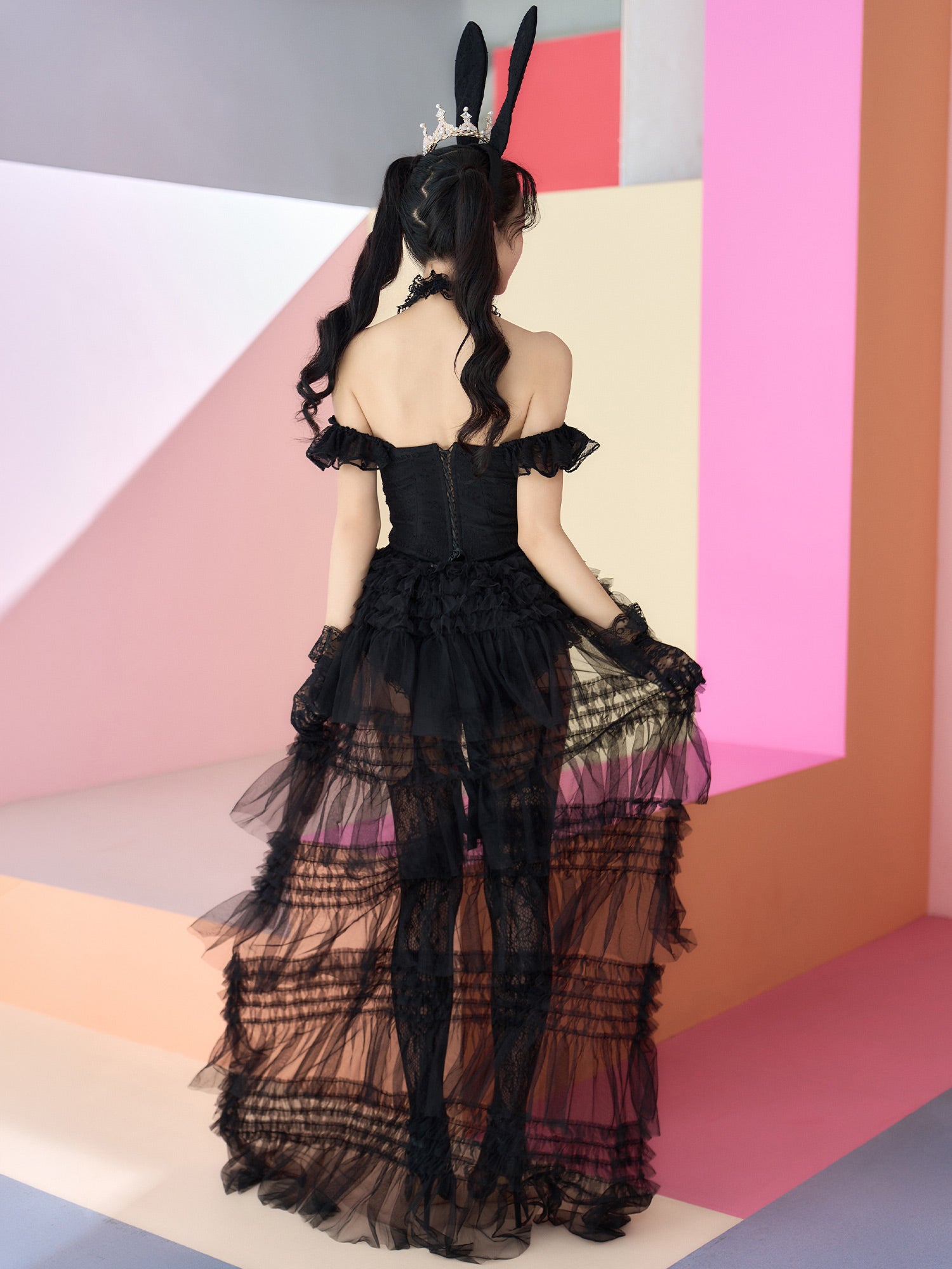 【4点セット】10th BUNNY Black Lace Limited Edition バニーガール vcsbn-260159-ac