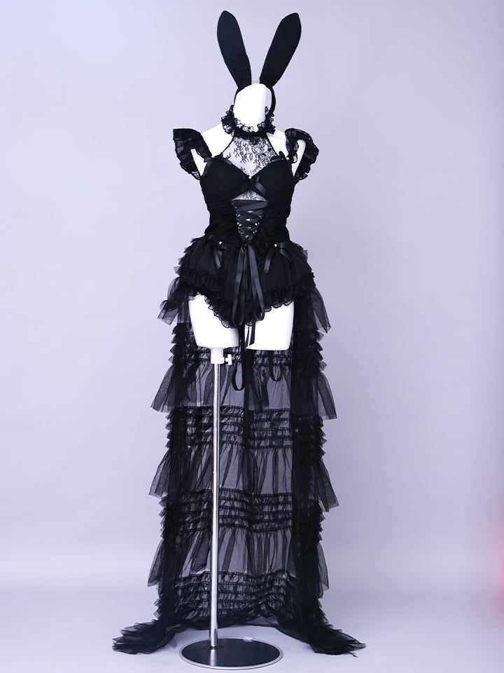 【4点セット】10th BUNNY Black Lace Limited Edition バニーガール vcsbn-260159-ac