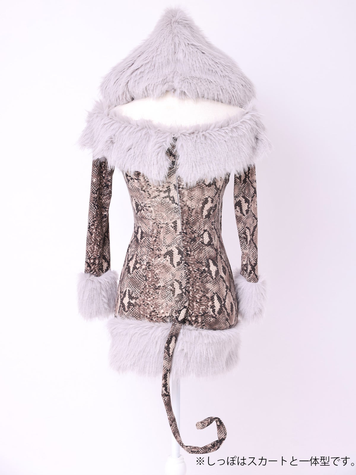 【3点セット】Fluffy Wild Party Snake Print Ver. フラッフィーワイルドパーティー パイソン柄 vcsot-250231-3-ac