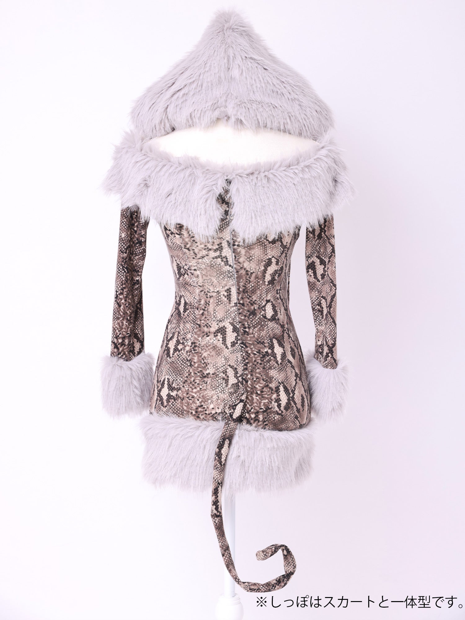 【3点セット】Fluffy Wild Party Snake Print Ver. フラッフィーワイルドパーティー パイソン柄 vcsot-250231-3-ac