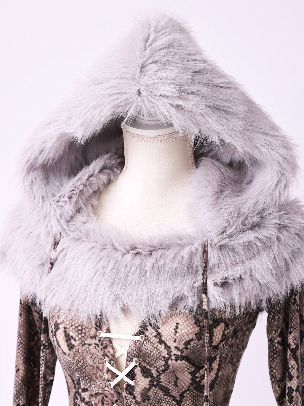 【3点セット】Fluffy Wild Party Snake Print Ver. フラッフィーワイルドパーティー パイソン柄 vcsot-250231-3-ac