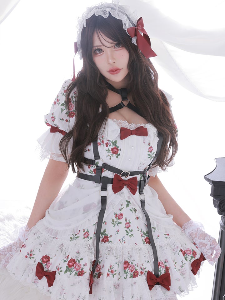 【3点セット】vanityME. × Chiroru コラボ Umber Secret Garden シークレットガーデン クラシカルフリルメイド ホワイト ブラック vcsot-260158a-ch-ac