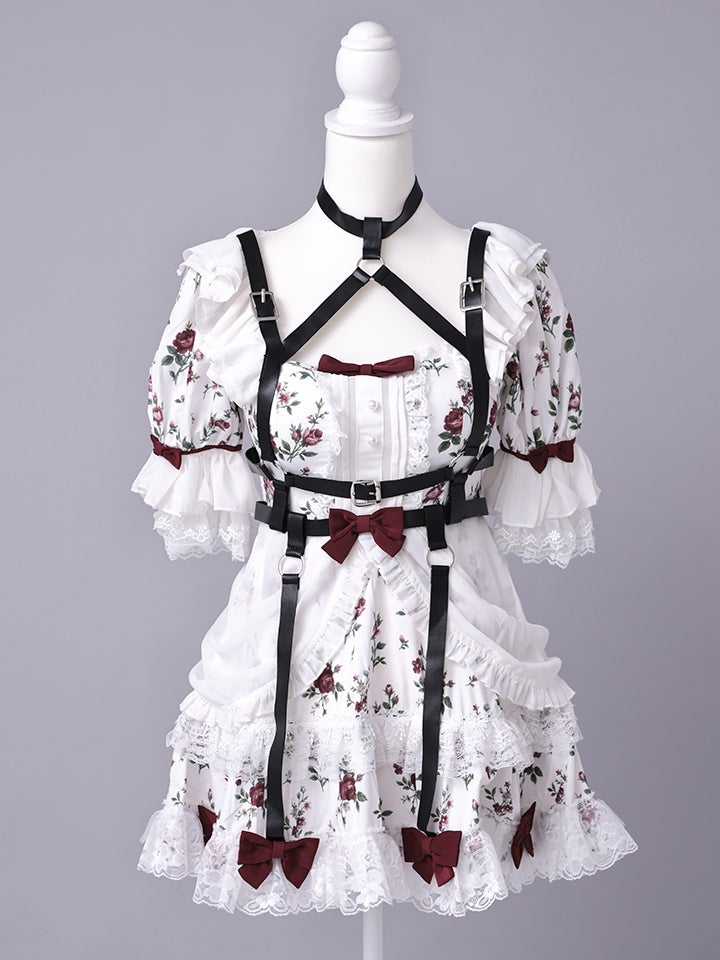 【3点セット】vanityME. × Chiroru コラボ Umber Secret Garden シークレットガーデン クラシカルフリルメイド ホワイト ブラック vcsot-260158a-ch-ac