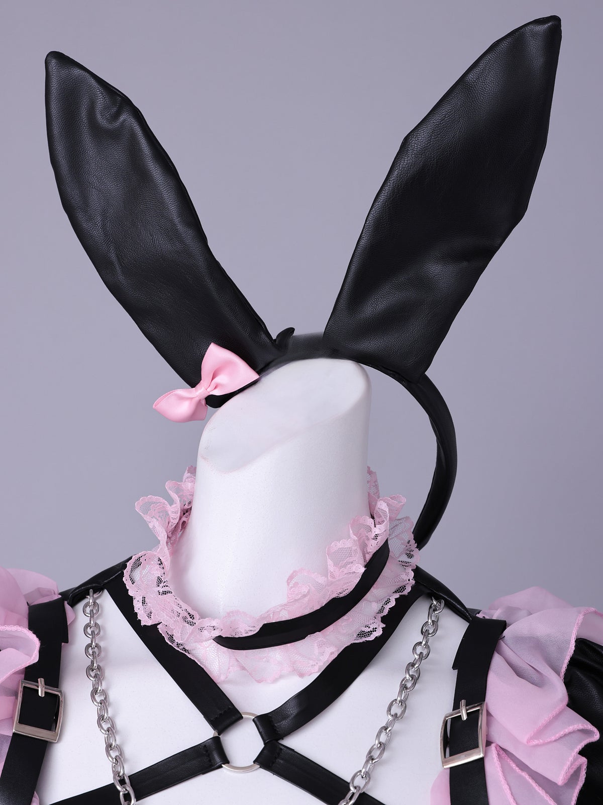 【5点セット】vanityME. × Chiroru コラボ Umber Doll アンバードール バニーコスプレ ブラック×ピンク ブラック×パープル vcsbn-260157-ac