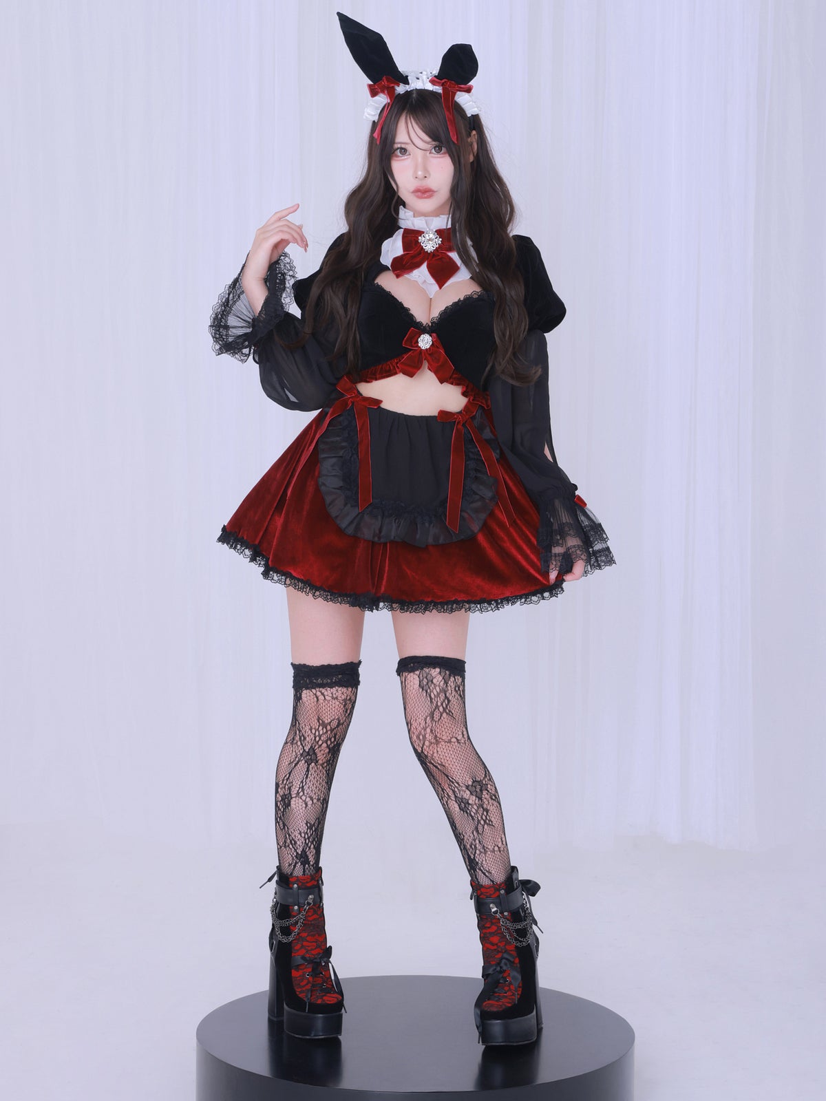 【2点セット】vanityME. × Chiroru コラボ UmberTwilight Bunny トワイライトバニー バニーコスプレ ブラック vcsbn-260156-ac
