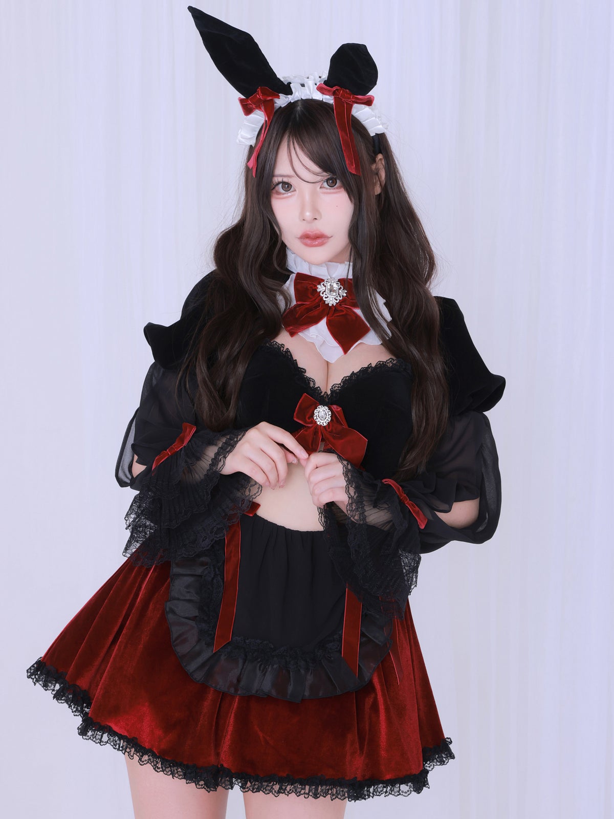 【2点セット】vanityME. × Chiroru コラボ UmberTwilight Bunny トワイライトバニー バニーコスプレ ブラック vcsbn-260156-ac