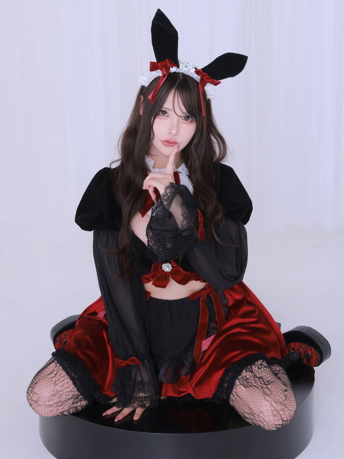 【2点セット】vanityME. × Chiroru コラボ UmberTwilight Bunny トワイライトバニー バニーコスプレ ブラック vcsbn-260156-ac