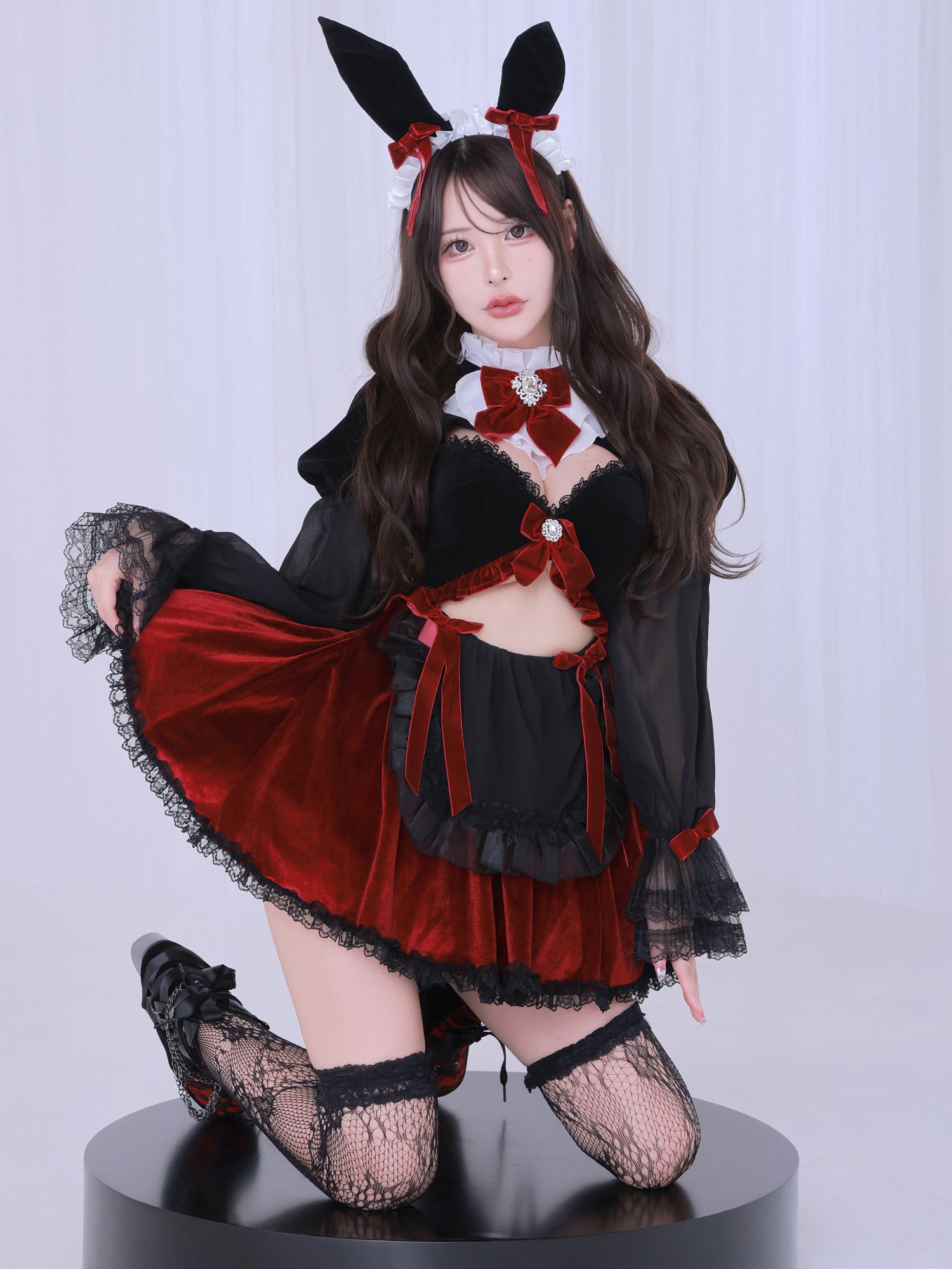 【2点セット】vanityME. × Chiroru コラボ UmberTwilight Bunny トワイライトバニー バニーコスプレ ブラック vcsbn-260156-ac