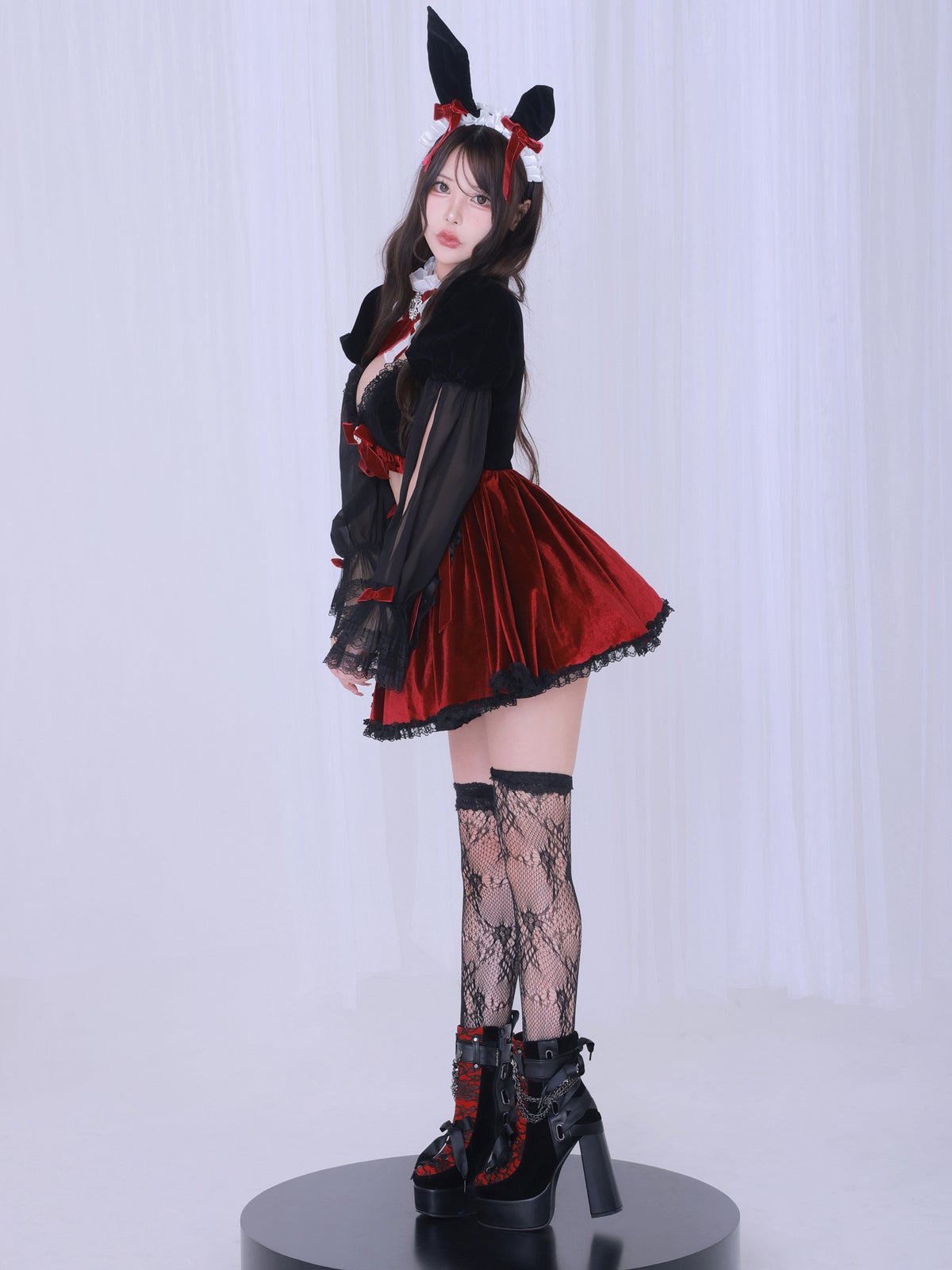 【2点セット】vanityME. × Chiroru コラボ UmberTwilight Bunny トワイライトバニー バニーコスプレ ブラック vcsbn-260156-ac
