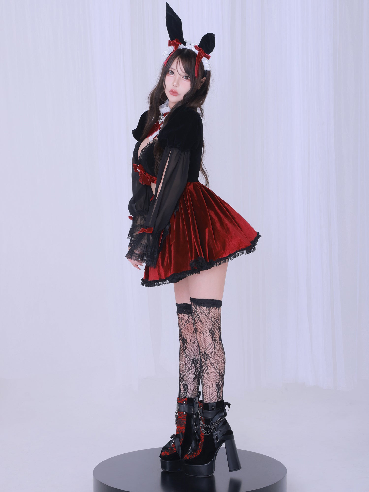 【2点セット】vanityME. × Chiroru コラボ UmberTwilight Bunny トワイライトバニー バニーコスプレ ブラック vcsbn-260156-ac