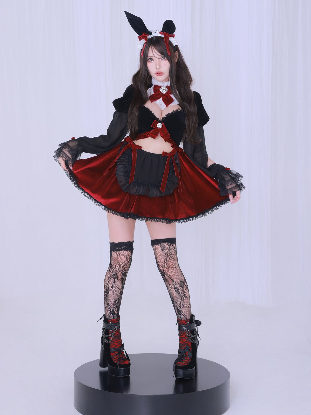 【2点セット】vanityME. × Chiroru コラボ UmberTwilight Bunny トワイライトバニー バニーコスプレ ブラック vcsbn-260156-ac