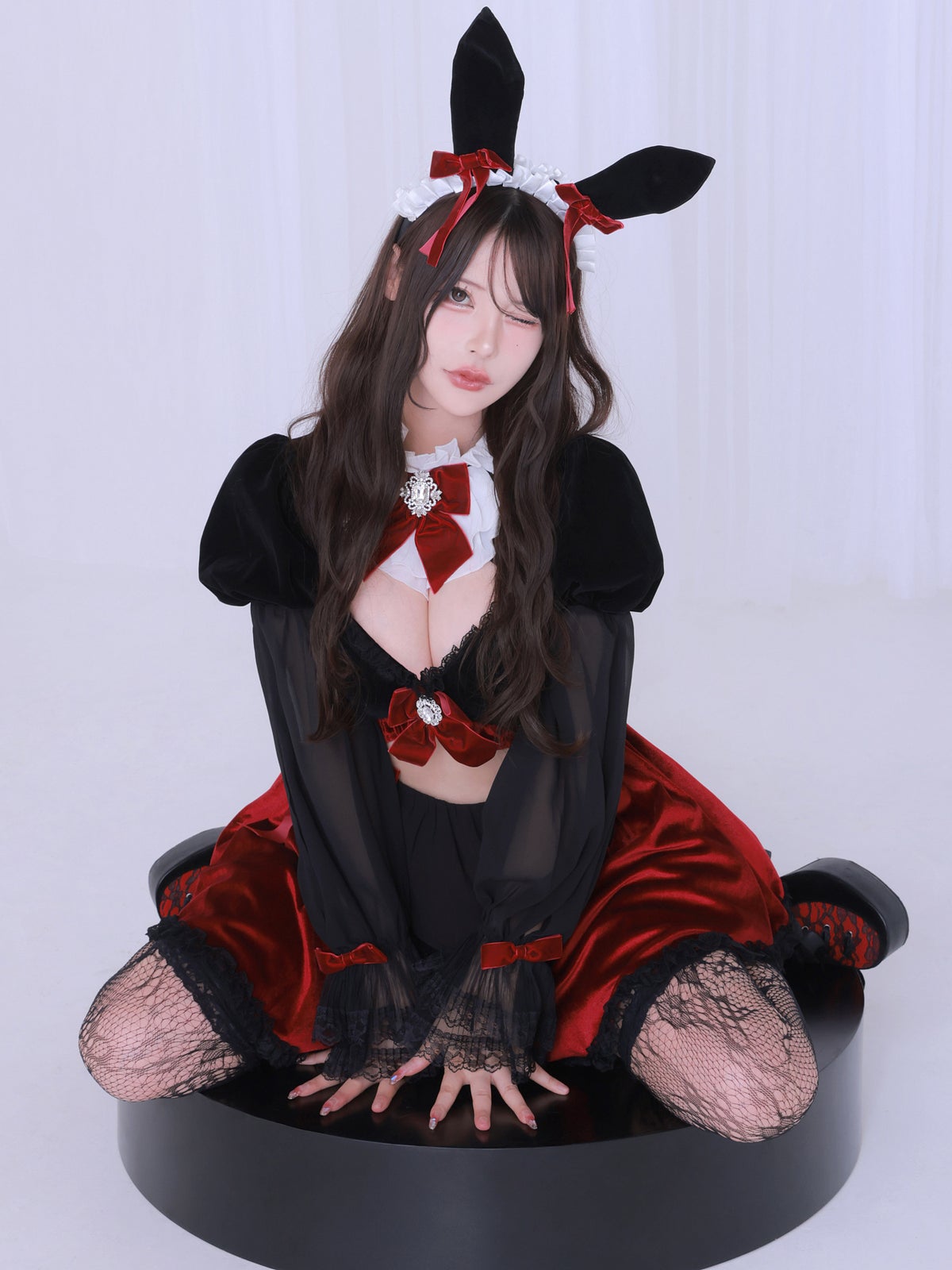 【2点セット】vanityME. × Chiroru コラボ UmberTwilight Bunny トワイライトバニー バニーコスプレ ブラック vcsbn-260156-ac