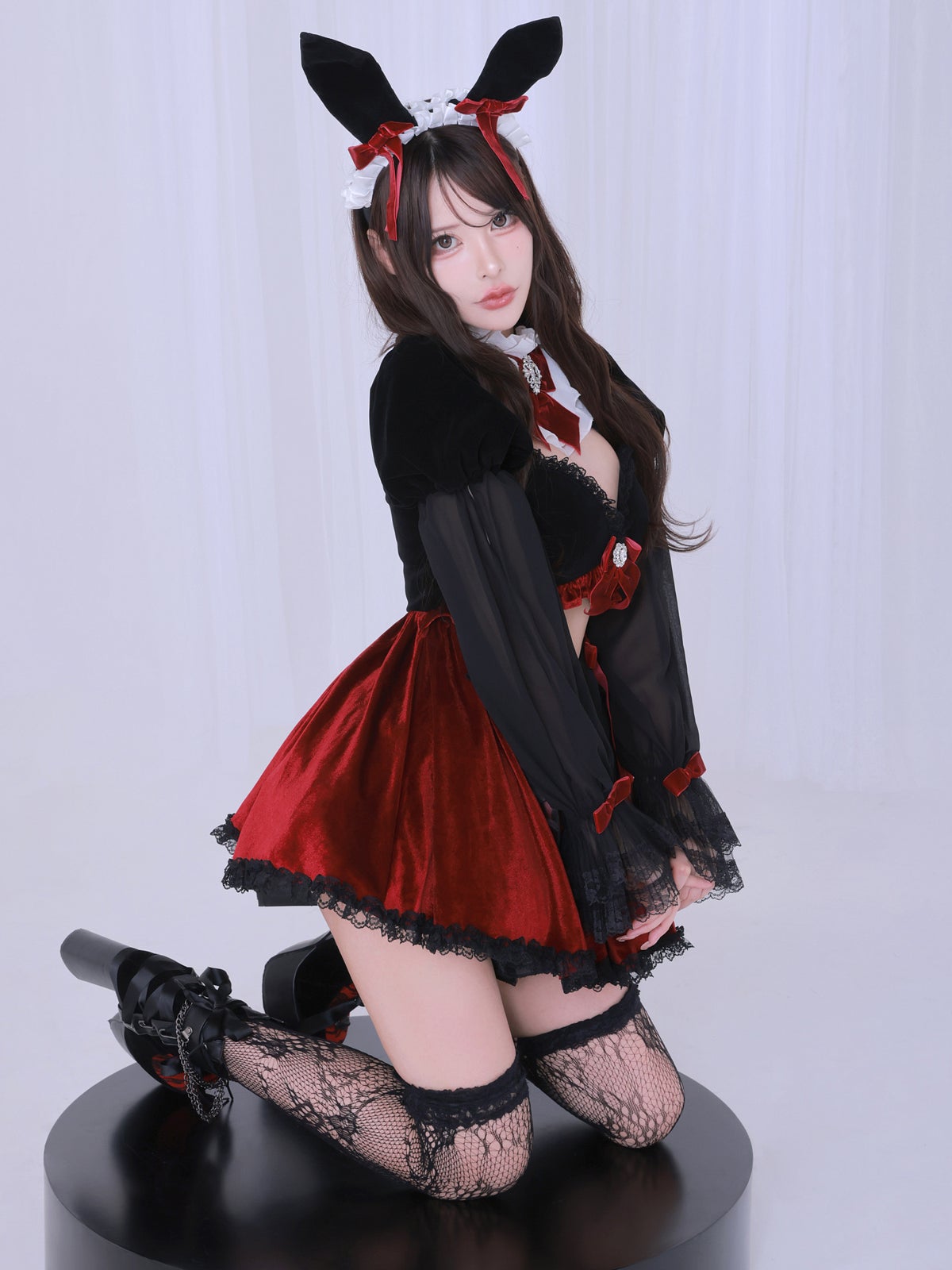 【2点セット】vanityME. × Chiroru コラボ UmberTwilight Bunny トワイライトバニー バニーコスプレ ブラック vcsbn-260156-ac