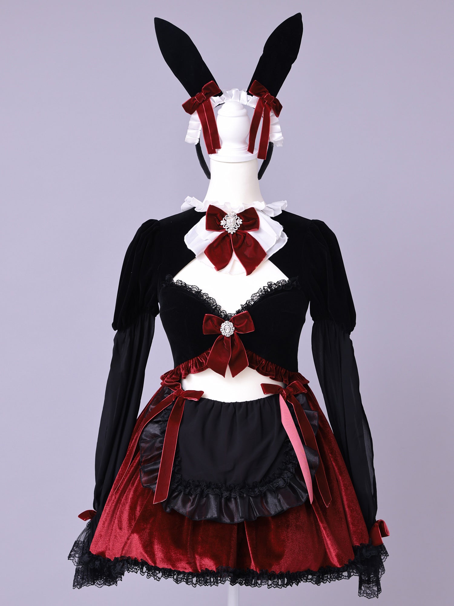 【2点セット】vanityME. × Chiroru コラボ UmberTwilight Bunny トワイライトバニー バニーコスプレ ブラック vcsbn-260156-ac