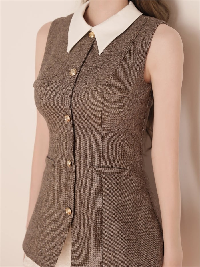 ROBE de FLEURS ローブドフルール ラメフランネル襟付きレースセットアップミニキャバドレス fm4935