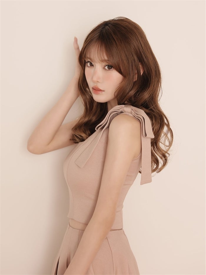 ROBE de FLEURS ローブドフルール リボンワンショルセットアップミニキャバドレス fm4384