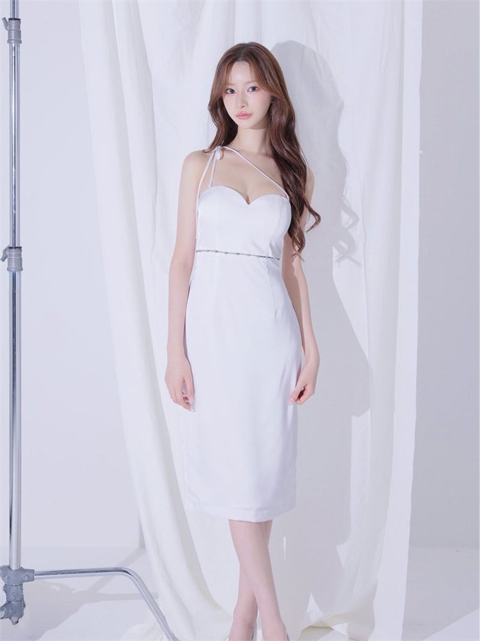 ROBE de FLEURS anier.ROBE ローブドフルール アニエルローブ Satin Trace Midi Dress fm-anier5105-c