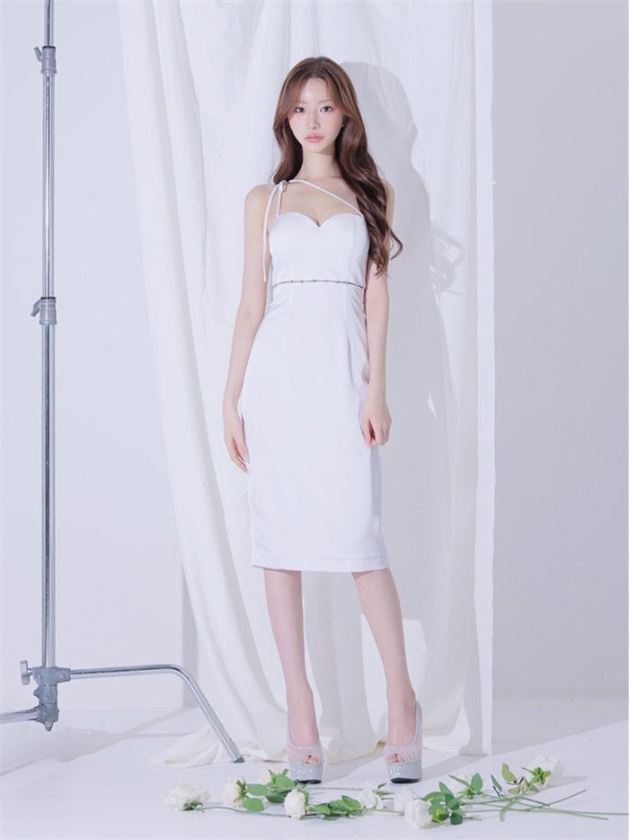ROBE de FLEURS anier.ROBE ローブドフルール アニエルローブ Satin Trace Midi Dress fm-anier5105-c