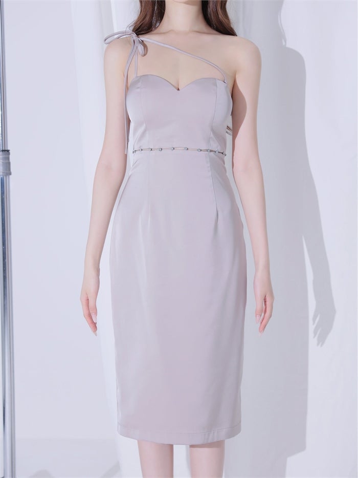 ROBE de FLEURS anier.ROBE ローブドフルール アニエルローブ Satin Trace Midi Dress fm-anier5105-c