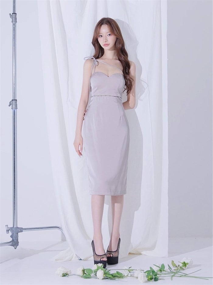 ROBE de FLEURS anier.ROBE ローブドフルール アニエルローブ Satin Trace Midi Dress fm-anier5105