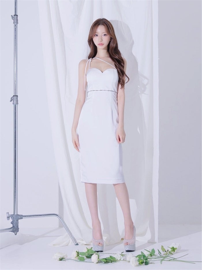 ROBE de FLEURS anier.ROBE ローブドフルール アニエルローブ Satin Trace Midi Dress fm-anier5105