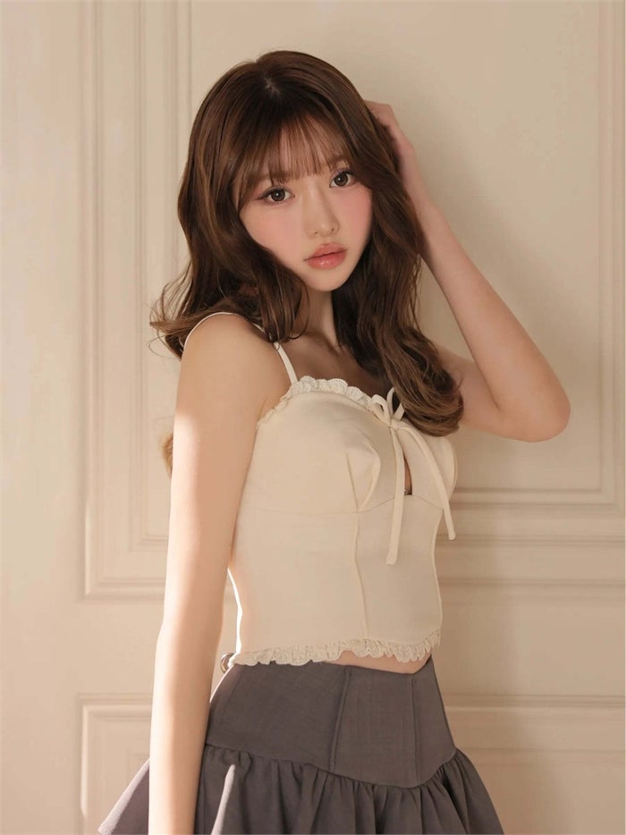 ROBE de FLEURS ローブドフルール リボンコルセットフレアセットアップミニキャバドレス fm4374-c