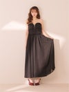 ROBE de FLEURS ローブドフルール サイドリボンラメギャザーロングキャバドレス fm4390-c