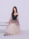 ROBE de FLEURS anier.ROBE ローブドフルール アニエルローブ Sheer Veil Long Dress fm-anier4092-c