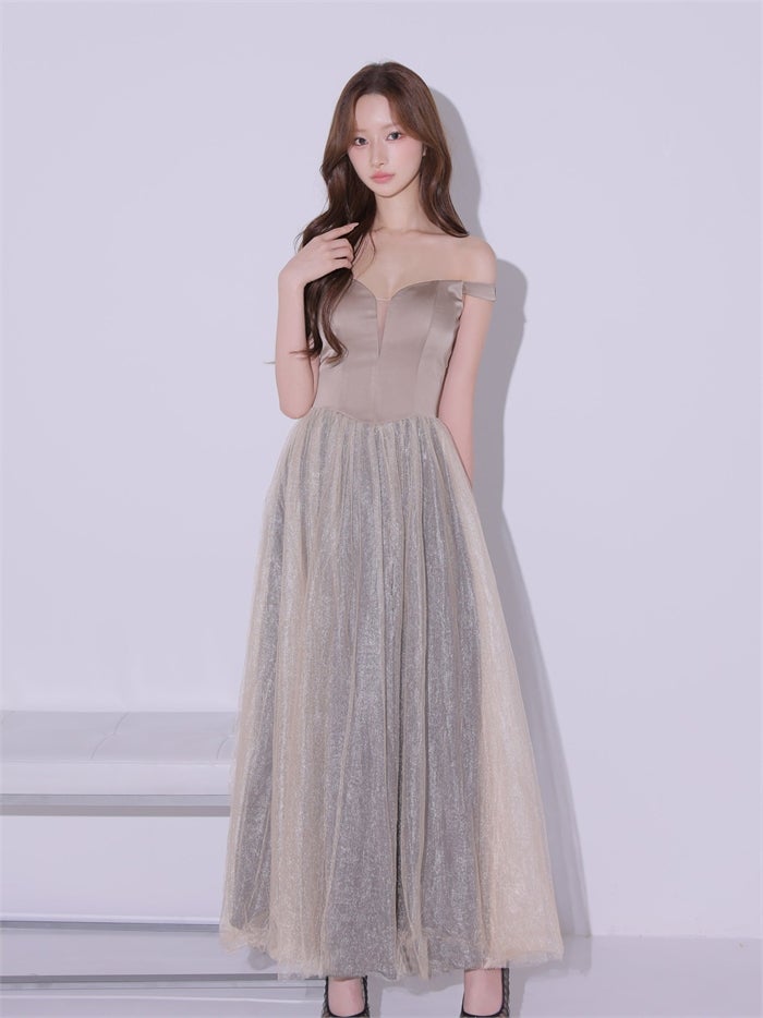 ROBE de FLEURS anier.ROBE ローブドフルール アニエルローブ Sheer Veil Long Dress fm-anier4092-c