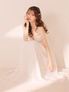 ROBE de FLEURS ローブドフルール サイドリボンラメギャザーロングキャバドレス fm4390