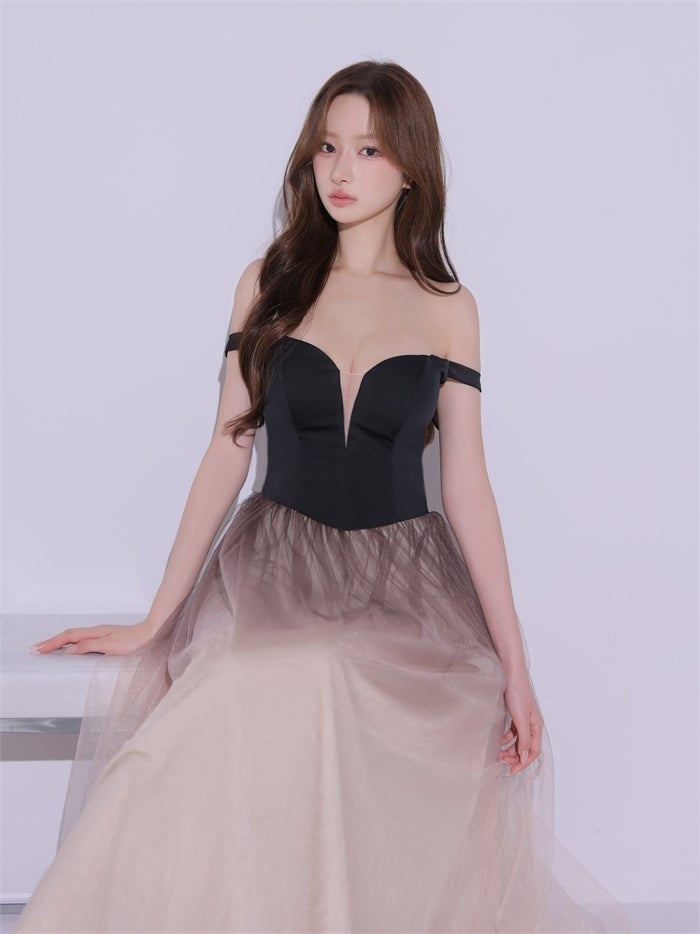 ROBE de FLEURS anier.ROBE ローブドフルール アニエルローブ Sheer Veil Long Dress fm-anier4092