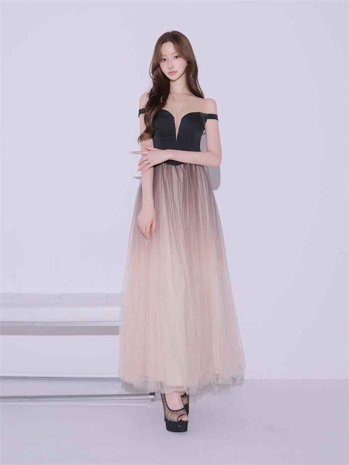 ROBE de FLEURS anier.ROBE ローブドフルール アニエルローブ Sheer Veil Long Dress fm-anier4092