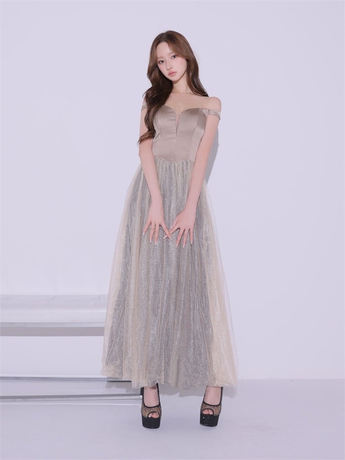ROBE de FLEURS anier.ROBE ローブドフルール アニエルローブ Sheer Veil Long Dress fm-anier4092