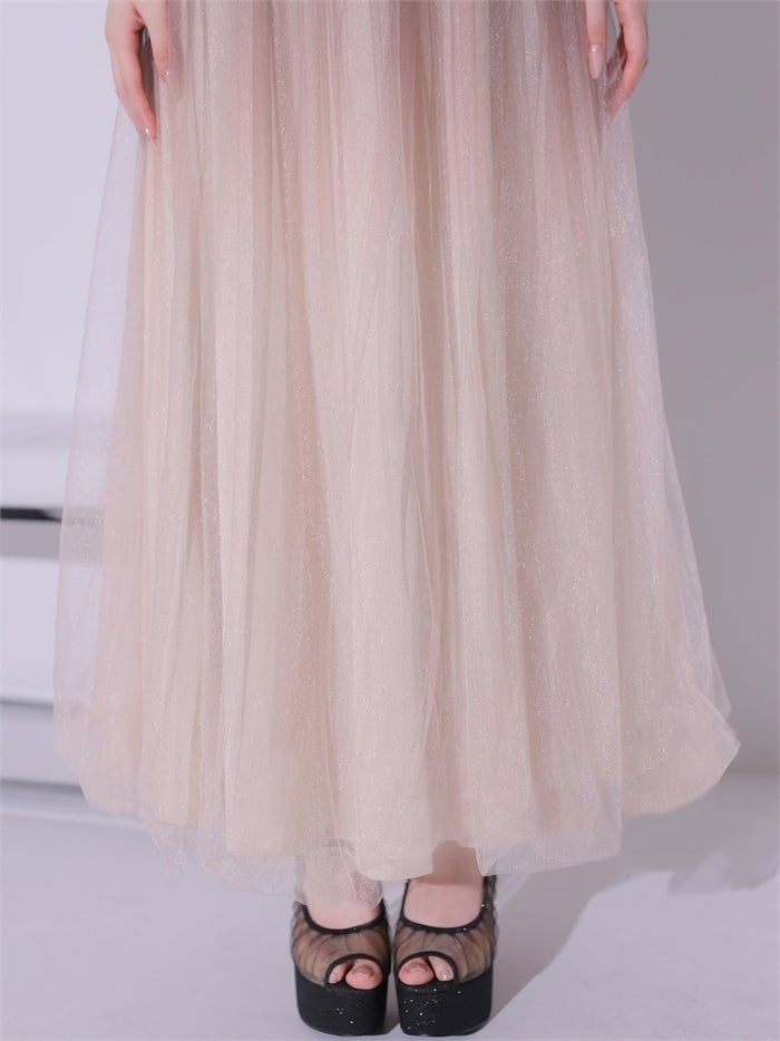 ROBE de FLEURS anier.ROBE ローブドフルール アニエルローブ Sheer Veil Long Dress fm-anier4092