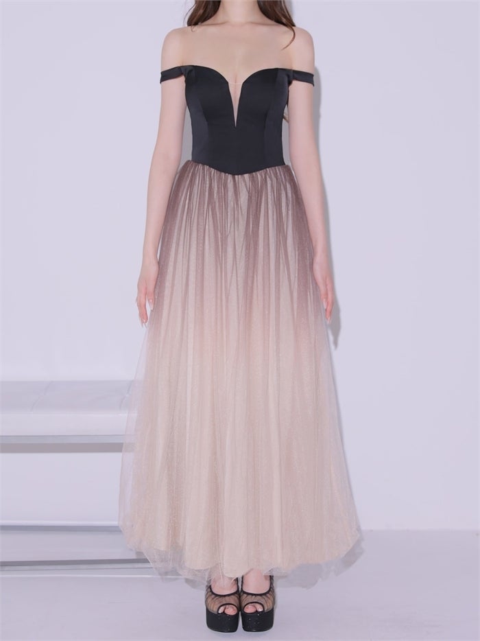 ROBE de FLEURS anier.ROBE ローブドフルール アニエルローブ Sheer Veil Long Dress fm-anier4092