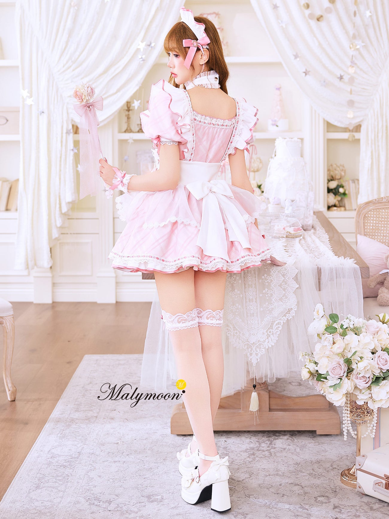 【9点セット】【Malymoon】 パステルハートチェックメイド mlcs26101