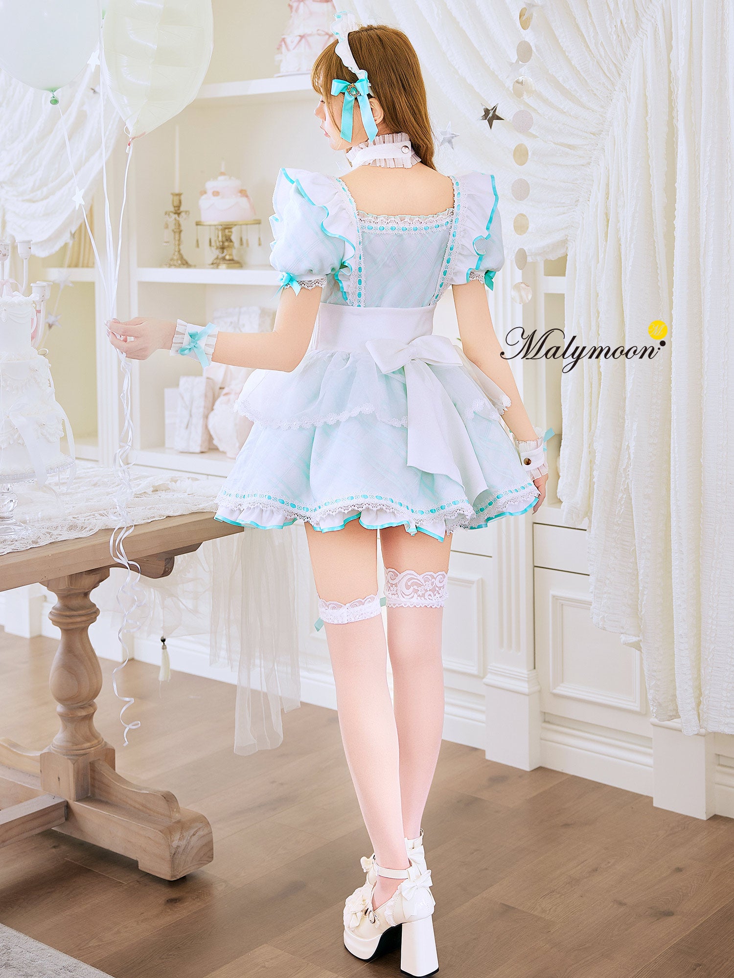 【9点セット】【Malymoon】 パステルハートチェックメイド mlcs26101