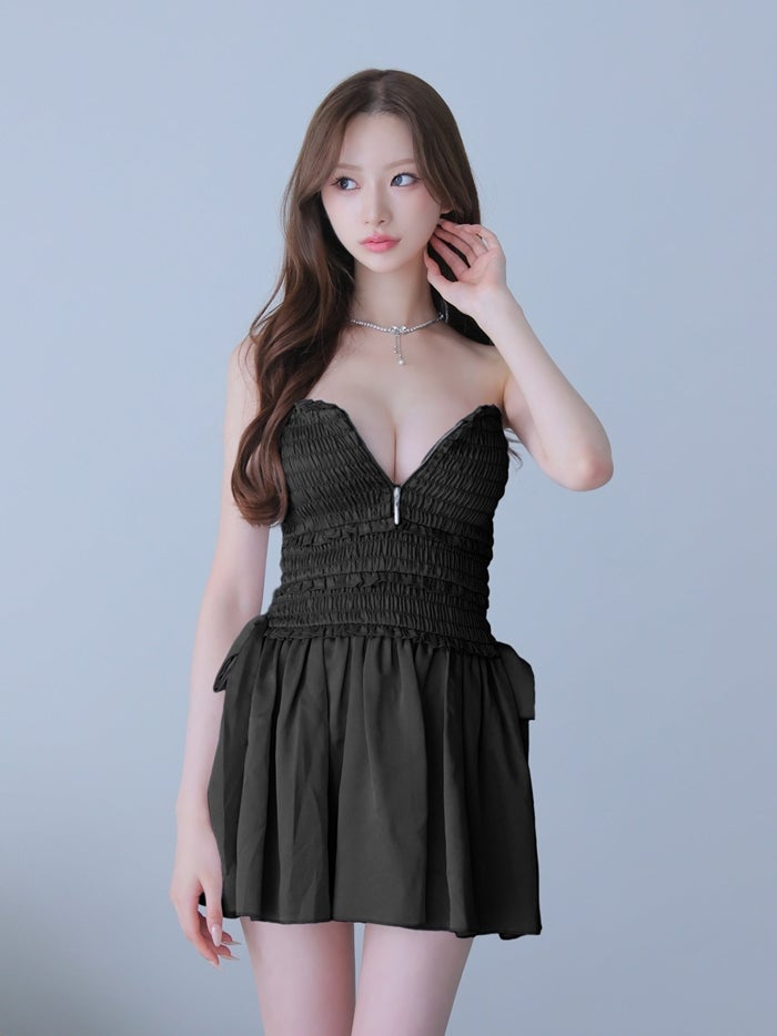 ROBE de FLEURS anier.ROBE ローブドフルール アニエルローブ Kitten Ribbon Dress fm-anier4088-c